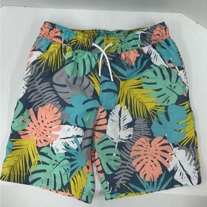 Cat & Jack Tropical Print Boy’s Swim Shorts L (12/14)